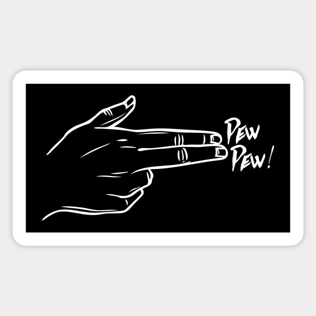 Pew Pew! Sticker by By_Russso